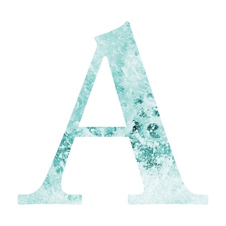 letter A of water alphabetの写真素材