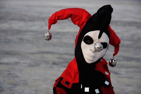 outdoor portrait of gloomy harleyquinnの写真素材