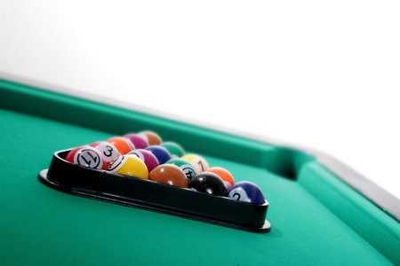 billiard balls on table