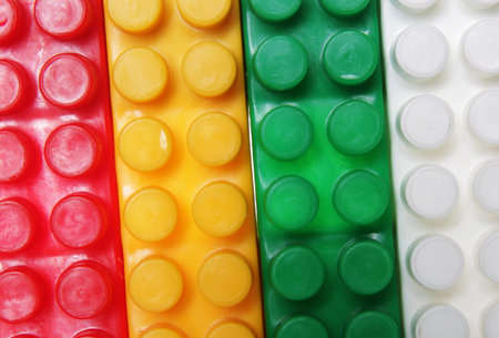 plastic building blocks background