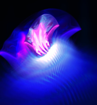 Star flowers whirl abstract on the background nebula whirlpool. Fractal art graphics