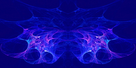 Translucent symmetric nebula complex structured, bubbles and flows in different directions . Fractal art graphics.の写真素材