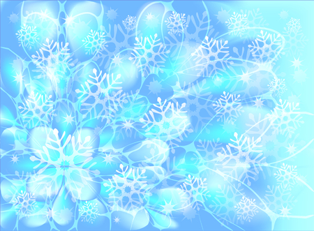 Snowflakes on a blue background.のイラスト素材