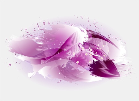 Wave background with watercolor stains. EPS10 vector illustration.のイラスト素材