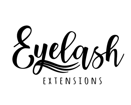 Eyelash extension logo. Vector illustration in a modern style. For beauty salon, lash extensions maker.のイラスト素材