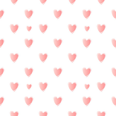 Nice vector pattern with pink hearts for Valentine's Day. Use for posters,prints, cards