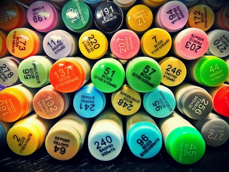 Colored markersの素材