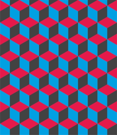 Isometric colorful cube pattern background seamless vectorのイラスト素材