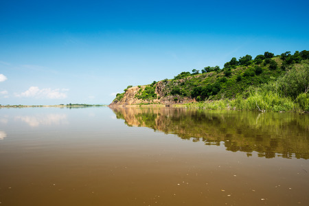 Nice summer day on the Amur River.の写真素材
