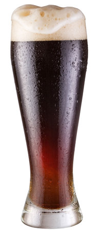 black beer; object on a white background
