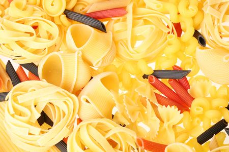 Back projected (lighted) macaroni (pasta)の写真素材