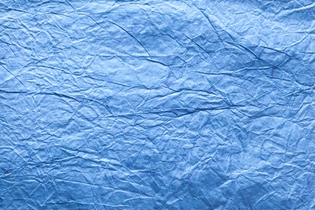 Image texture of crumpled blue paper.の写真素材