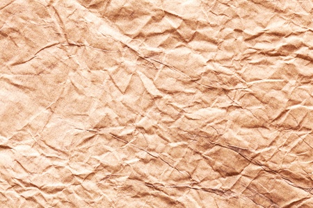 Image texture of crumpled brown paper.の写真素材