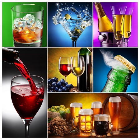 Collection of images of alcohol in different ways. Collection of images of alcohol in different ways.