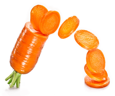Fresh carrot isolated on a white background.の写真素材