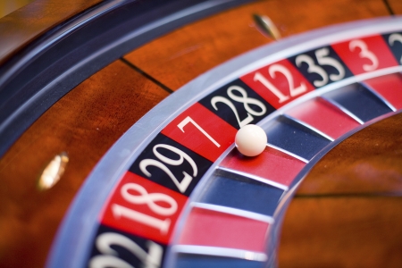 Macro shot of roulette segment in casino.の写真素材