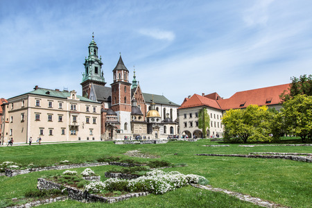 Wawel courtyard. Old Town in Krakow.の写真素材