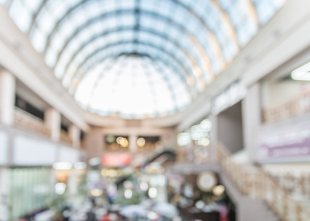Blurred interior of shopping mall.の写真素材