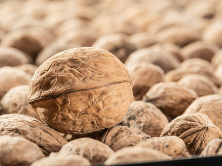 Walnuts. Food background.