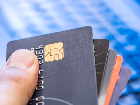 Credit cards. Financial business background.の写真素材