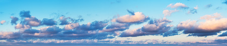 Panorama of beautiful cloudscape. Nature background.の写真素材