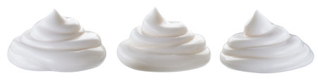 Mayonnaise swirls on white background. File contains clipping path.