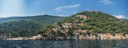 Wonderful beach coast line of The island Cres, Croatia. Adriatic sea.