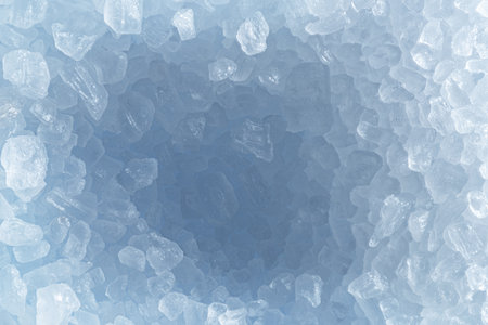 Ice cubes close-up. food and drink background.の写真素材