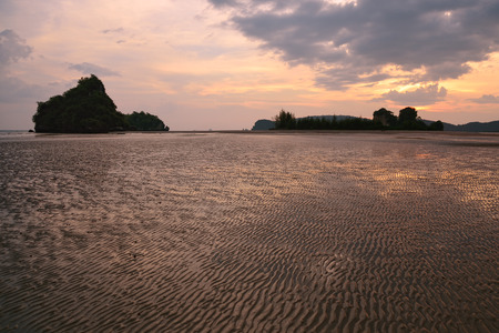 Low tide in the Andaman Seaの写真素材