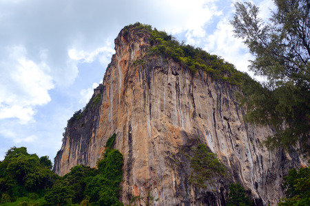 Cliff in front of skyの写真素材