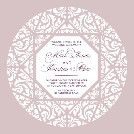 Elegant wedding invitation.のイラスト素材