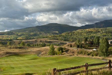 Snow clouds over the mountains. Colorado, USAの写真素材