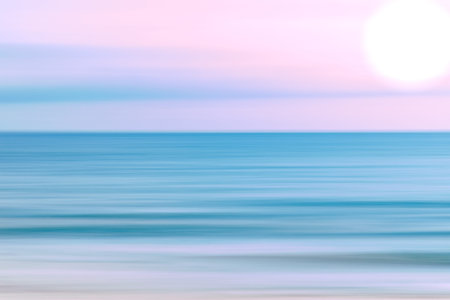 Abstract sky and  ocean nature background with blurred panning motion.