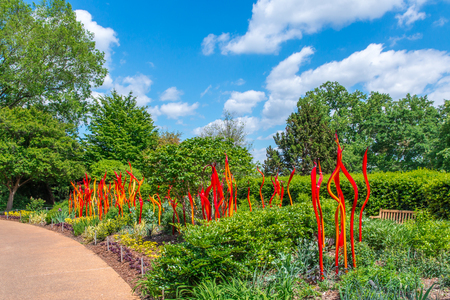 ATLANTA, GA, USA -  APRIL, 23 2016: Exhibition of glass artist Chihuly takes place in the Atlanta Botanical Garden in Atlanta, Georgia in 2016.のeditorial素材