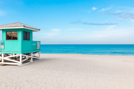 Lifeguard Tower in Venice Beach, Floridaの写真素材