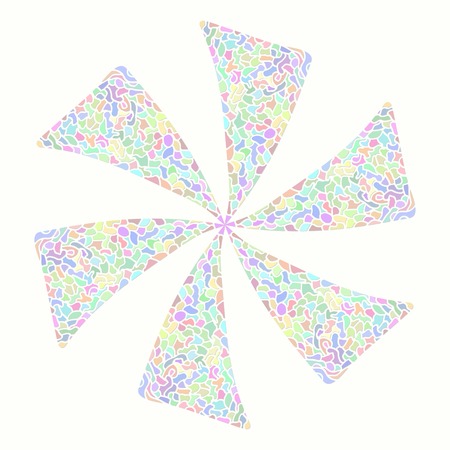 Mosaic handdrawn light multicolored flowerのイラスト素材