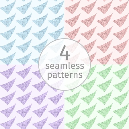 Mosaic seamless patterns with trianglesのイラスト素材