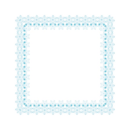 Frame with winter contoured snowflakesのイラスト素材