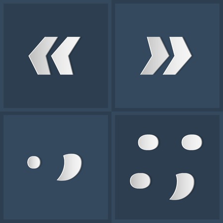 Vector Paper Graphic Alphabet Set Symbolsのイラスト素材