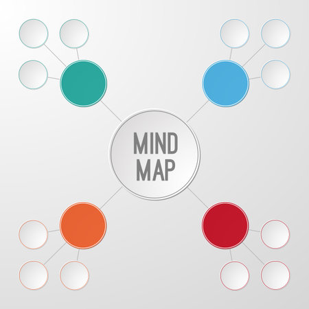 Infographic template of mind map for your text. Vector illustration