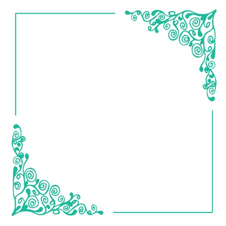 Floral frame illustration.のイラスト素材