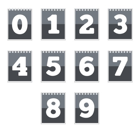 Set of number icons. Vector illustrationのイラスト素材