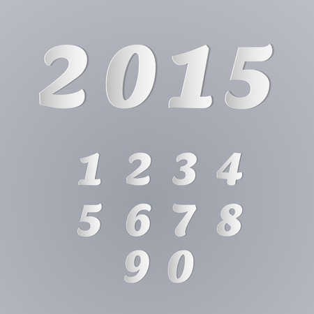 Vector Paper Graphic Alphabet Set - Numbersのイラスト素材