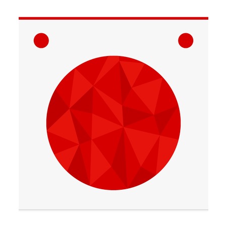 Geometric shape from triangles. Circle - vector illustration.のイラスト素材