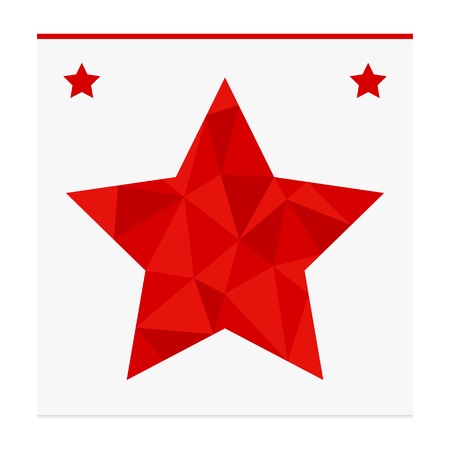 Geometric shape from triangles. Star - vector illustration.のイラスト素材