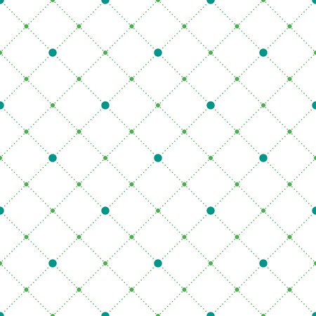 Blue and green circles and diamonds seamless pattern in rhomb shape. Vector repeating background for cover, presentation, web site, banner, etc.のイラスト素材