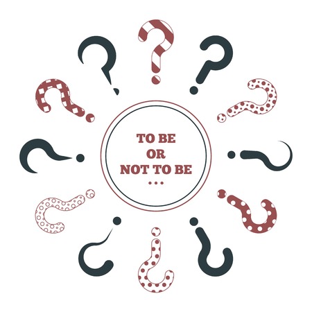 Set of different question marks. Vector illustration.のイラスト素材