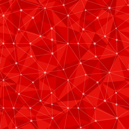 Geometric seamless pattern  from triangles. Red vector illustration.のイラスト素材