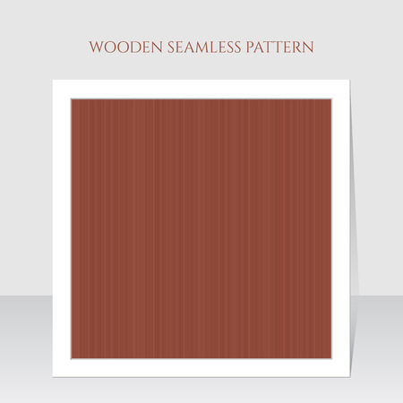 Seamless brown wooden lines texture. Vector striped background.のイラスト素材