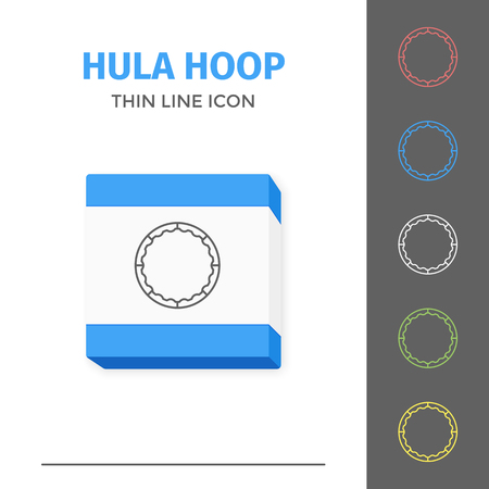 Simple line stroked hula hoop vector iconのイラスト素材